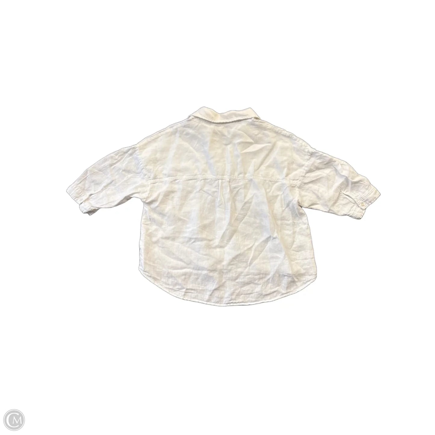 Top Short Sleeve By Kut In White, Size: L