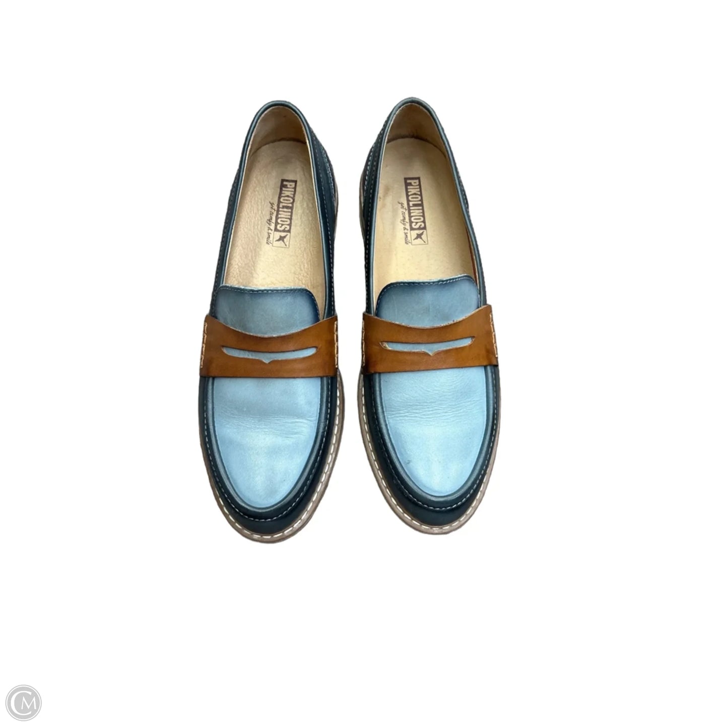 Shoes Flats By Pikolinos In Blue & Brown, Size: 9