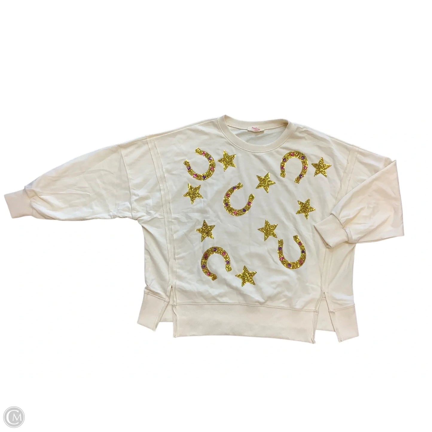 Sweatshirt Crewneck By Clothes Mentor In Yellow, Size: L