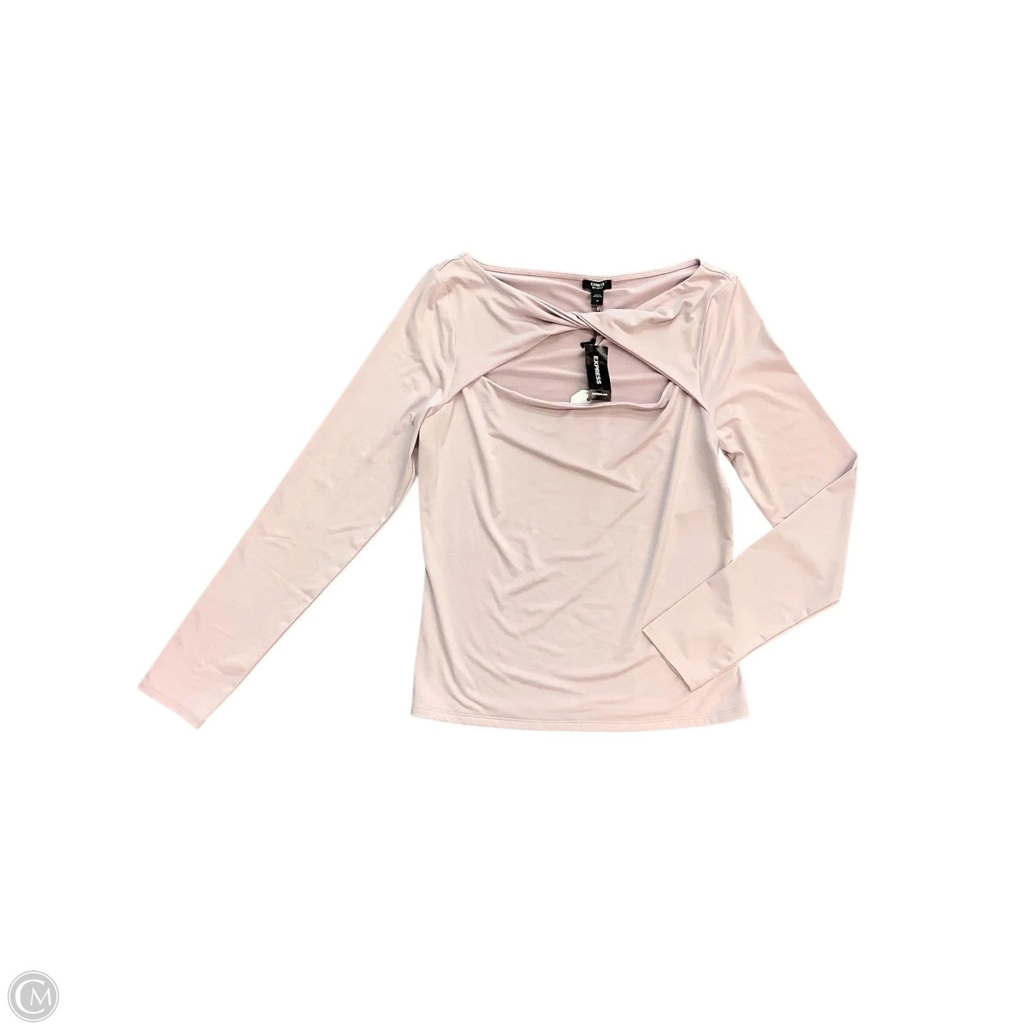 Blouse Long Sleeve By Express In Tan, Size: M