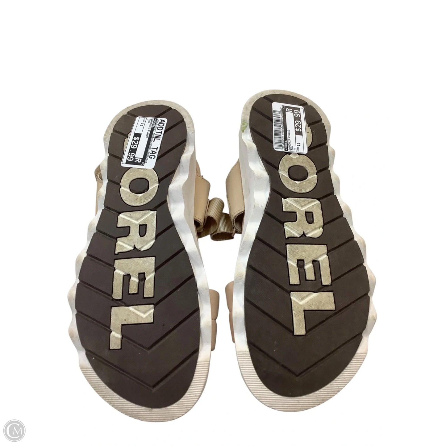 Sandals Flats By Sorel In Tan, Size: 11