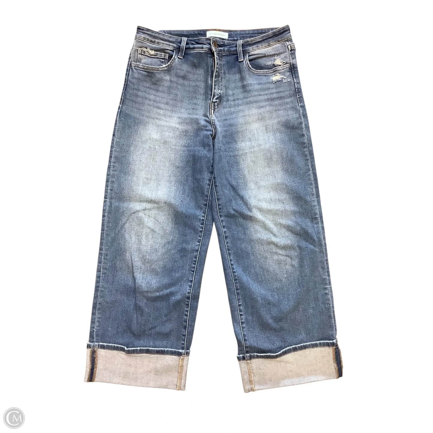 Jeans Wide Leg By Flying Monkey In Blue Denim, Size: 14(31)