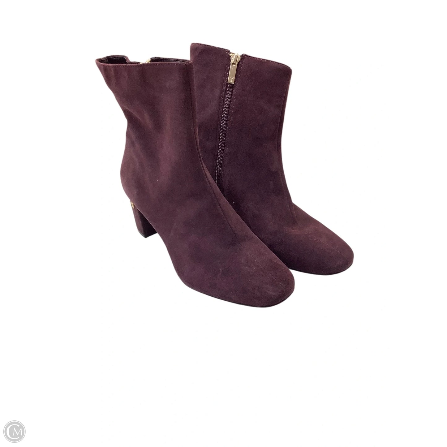 Boots Ankle Heels By Ted Baker In Maroon, Size: 9