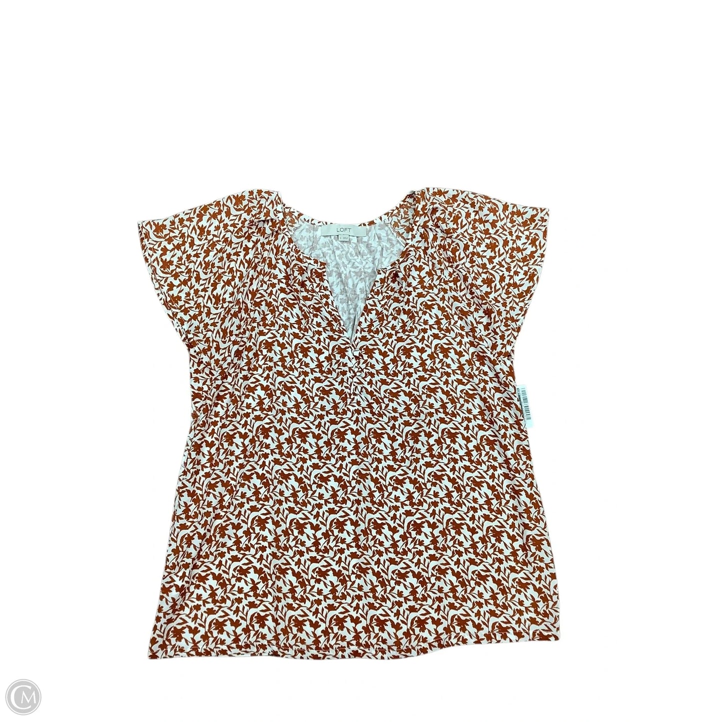 Blouse Short Sleeve By Loft In Floral Print, Size: S