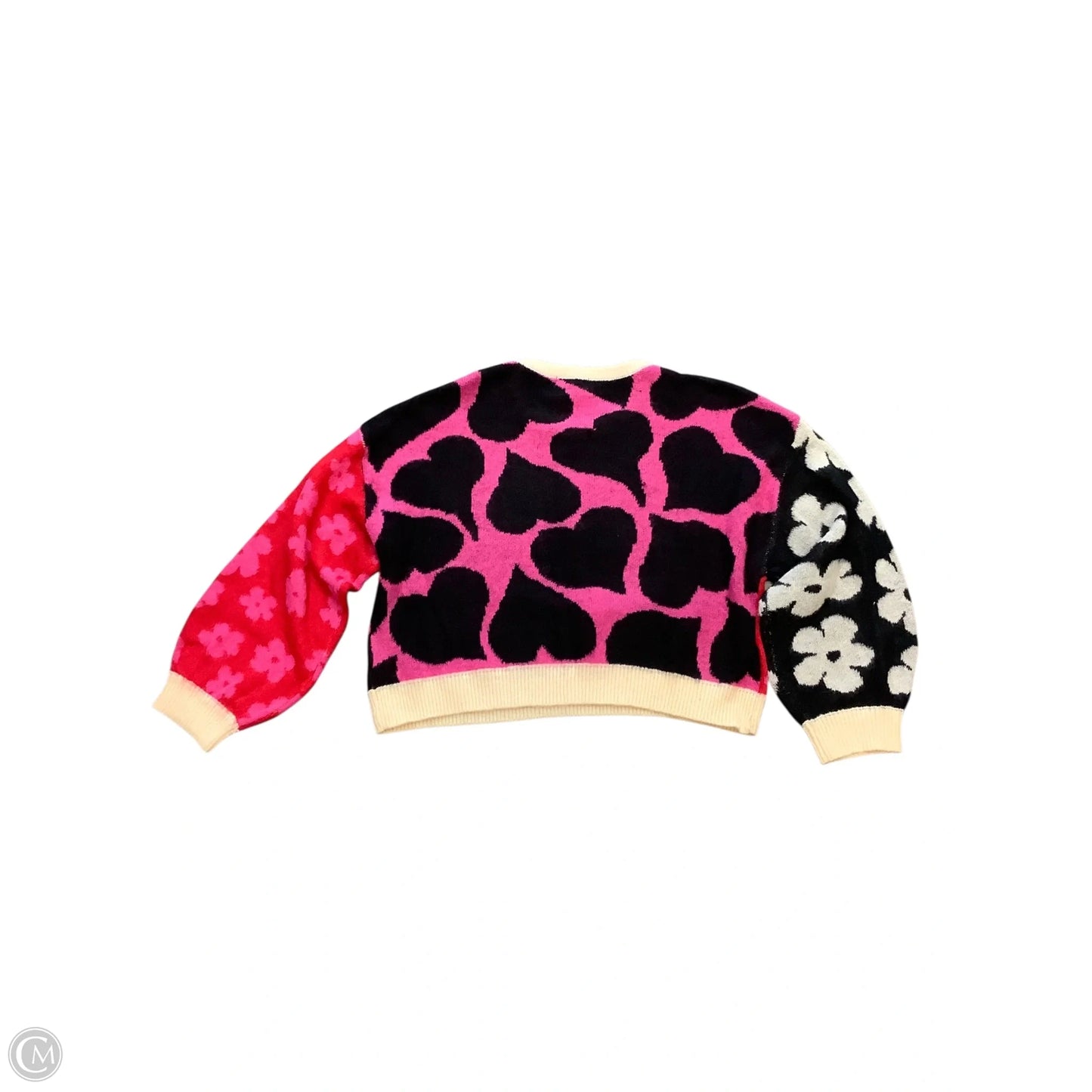 Sweater By Promesa In Black & Pink, Size: M