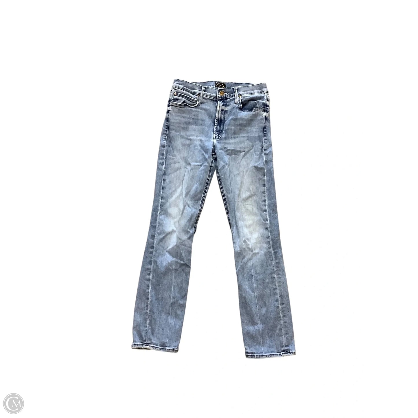 Jeans Straight By Mother In Blue Denim, Size: 8 (29)