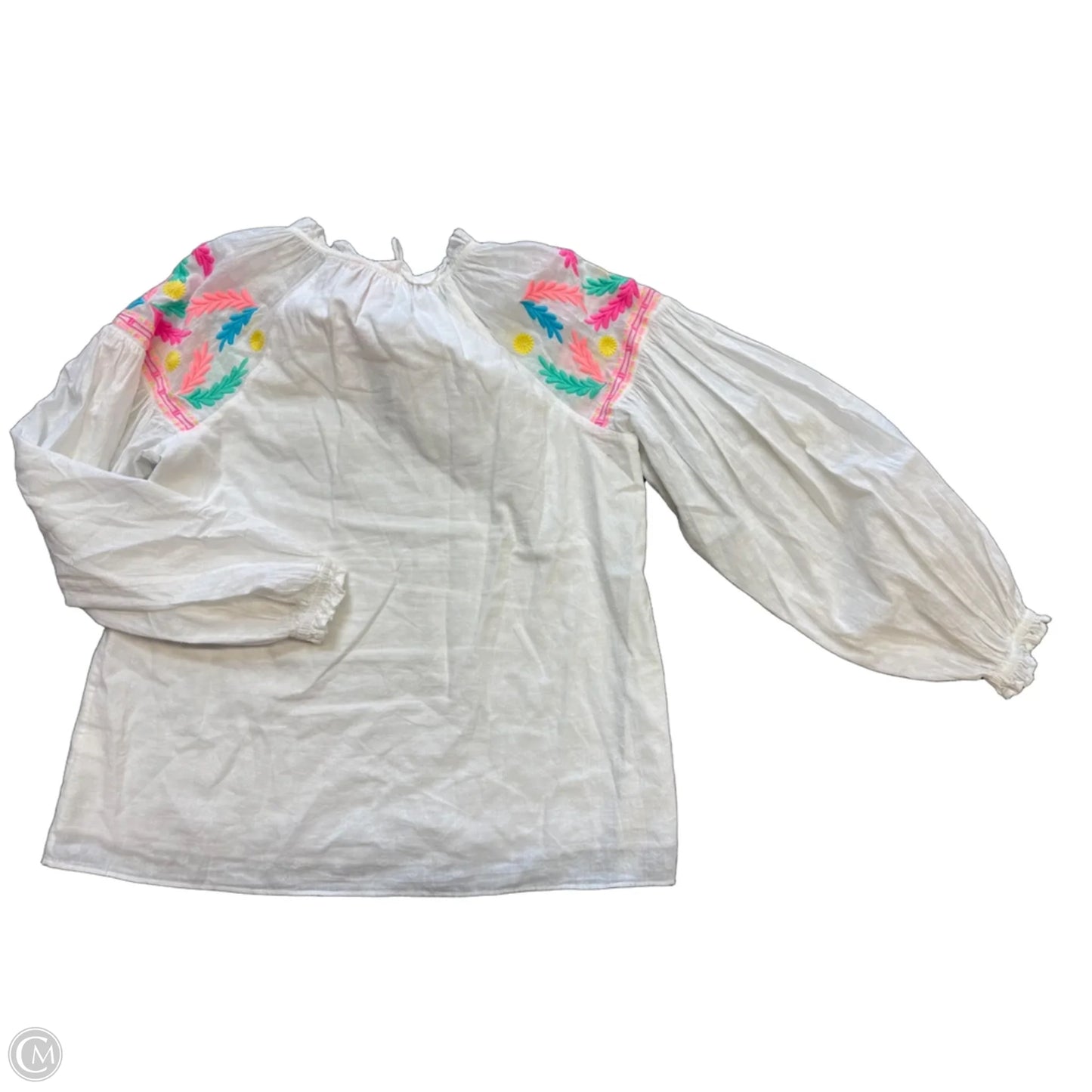 Top Long Sleeve Designer By Lilly Pulitzer In White, Size: M