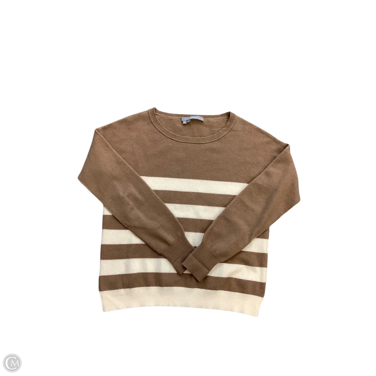 Sweater By 360cashmere In Brown & Cream, Size: S