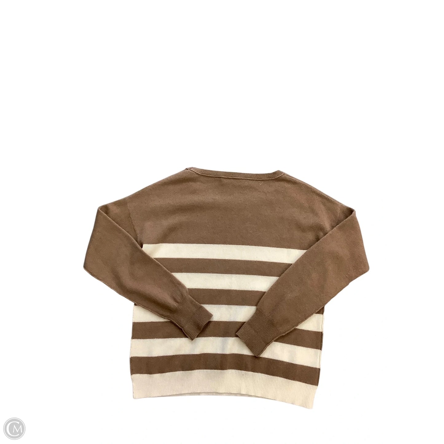 Sweater By 360cashmere In Brown & Cream, Size: S