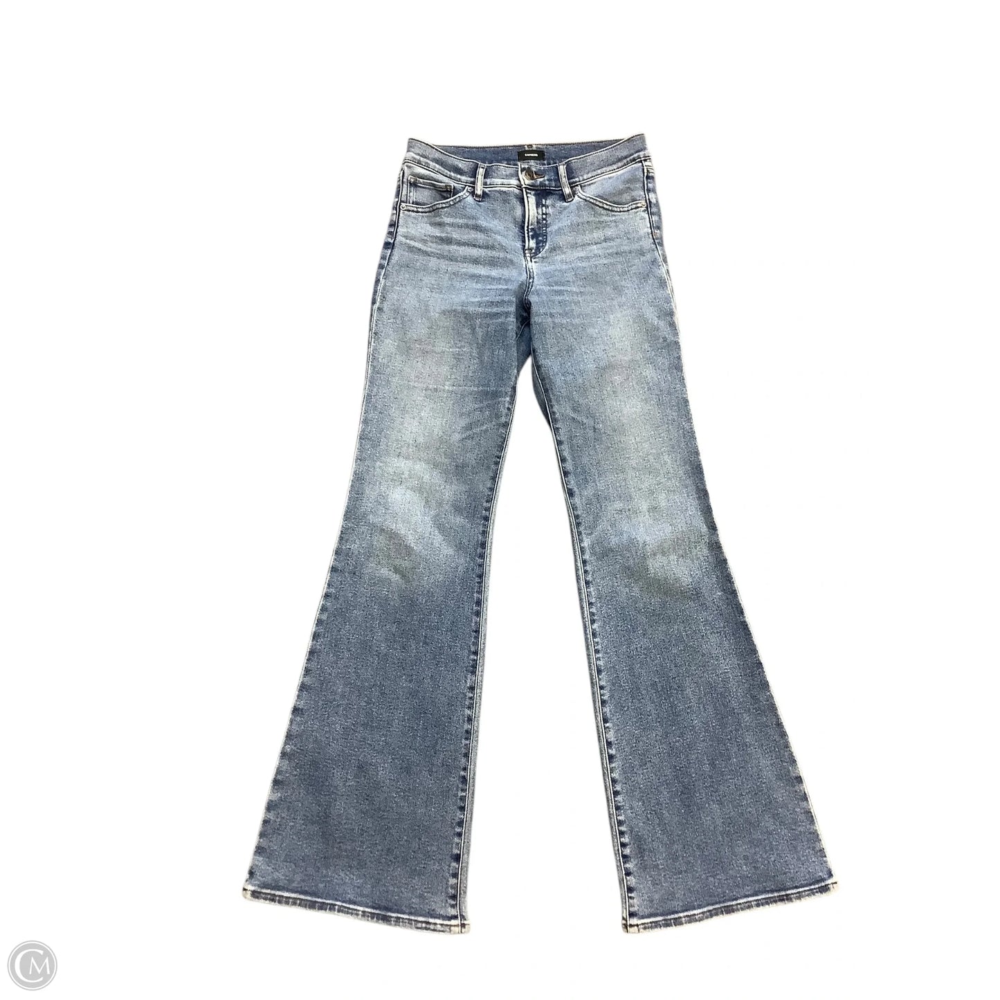 Jeans Flared By Express In Blue Denim, Size: 2
