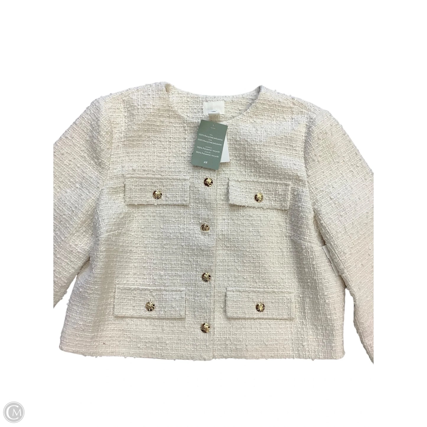 Blazer By H&m In Cream, Size: L