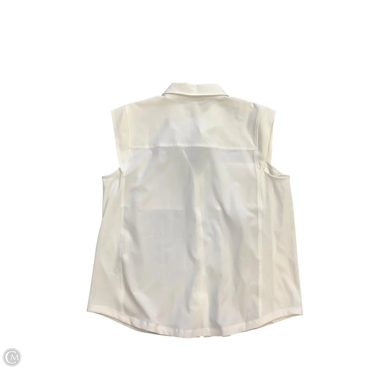 Blouse Sleeveless By Chicos In White, Size: Xl