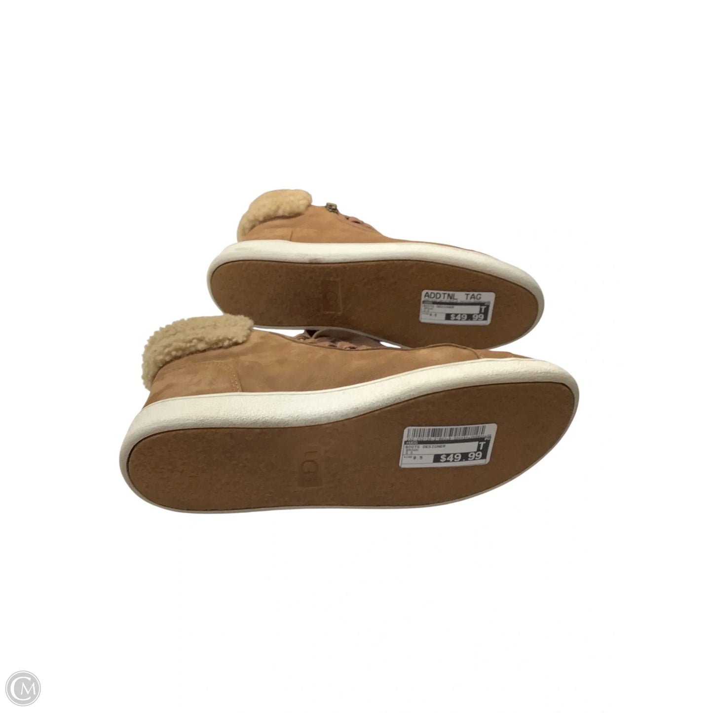 Boots Designer By Ugg In Brown, Size: 9.5