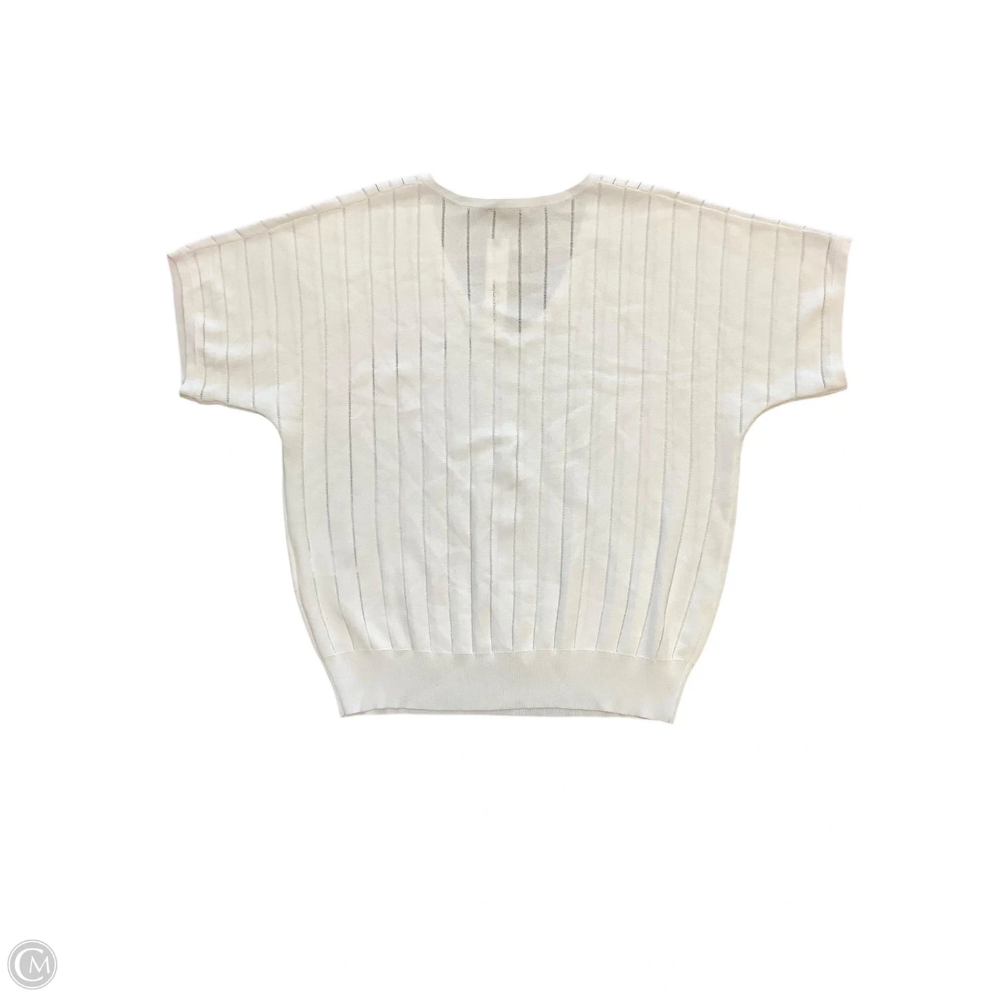 Top Short Sleeve By Chicos In White, Size: M