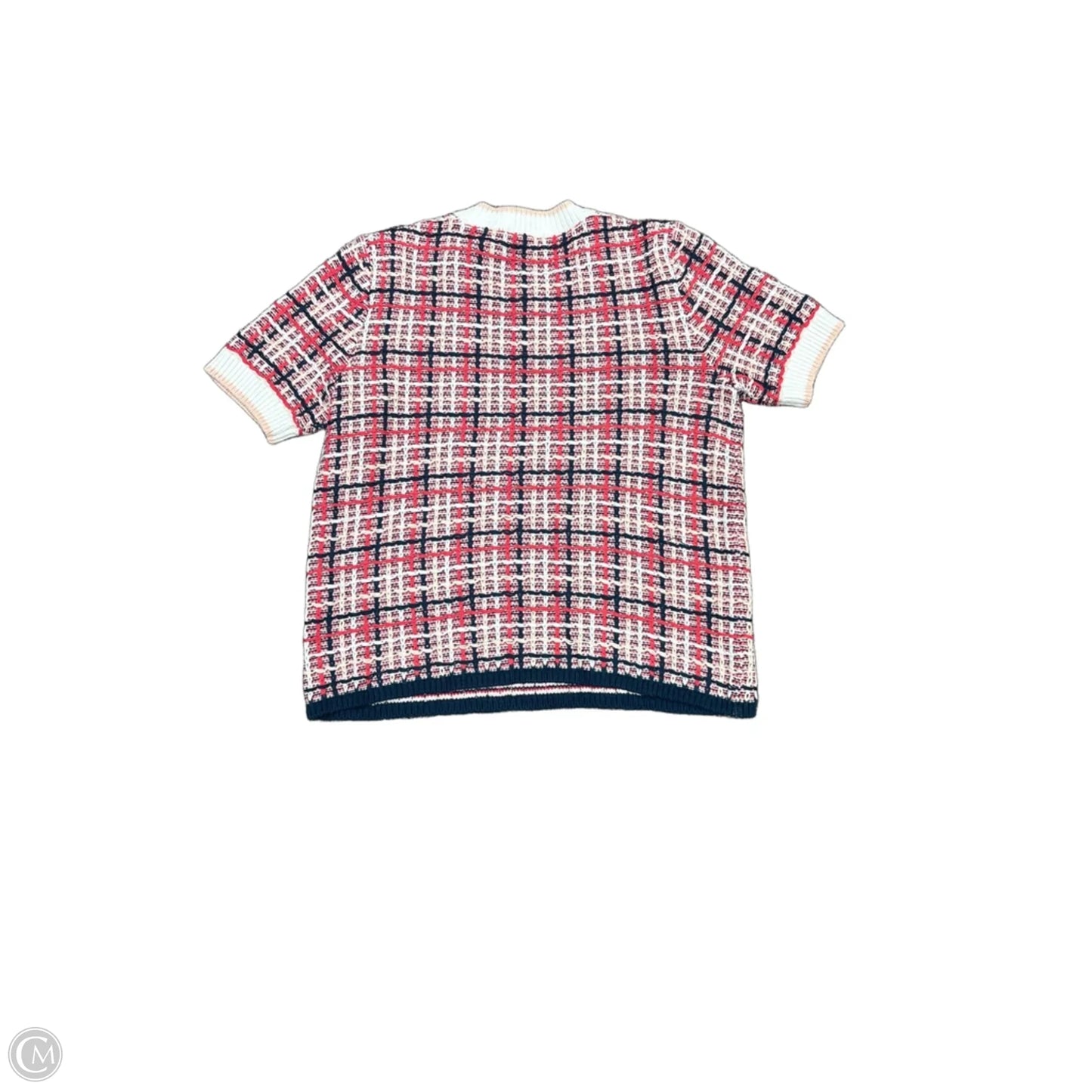 Sweater Short Sleeve By Ann Taylor In Blue & Pink, Size: M