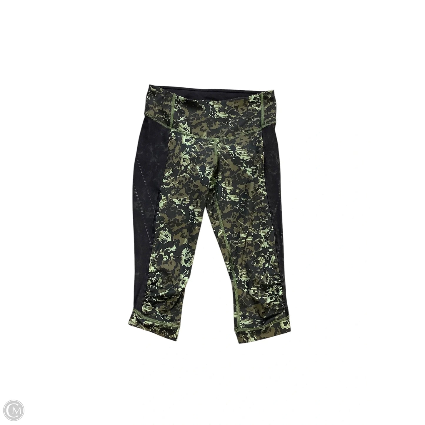 Athletic Leggings By Lululemon In Black & Green, Size: 4