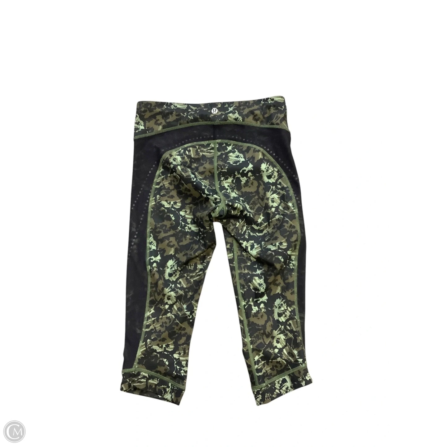 Athletic Leggings By Lululemon In Black & Green, Size: 4