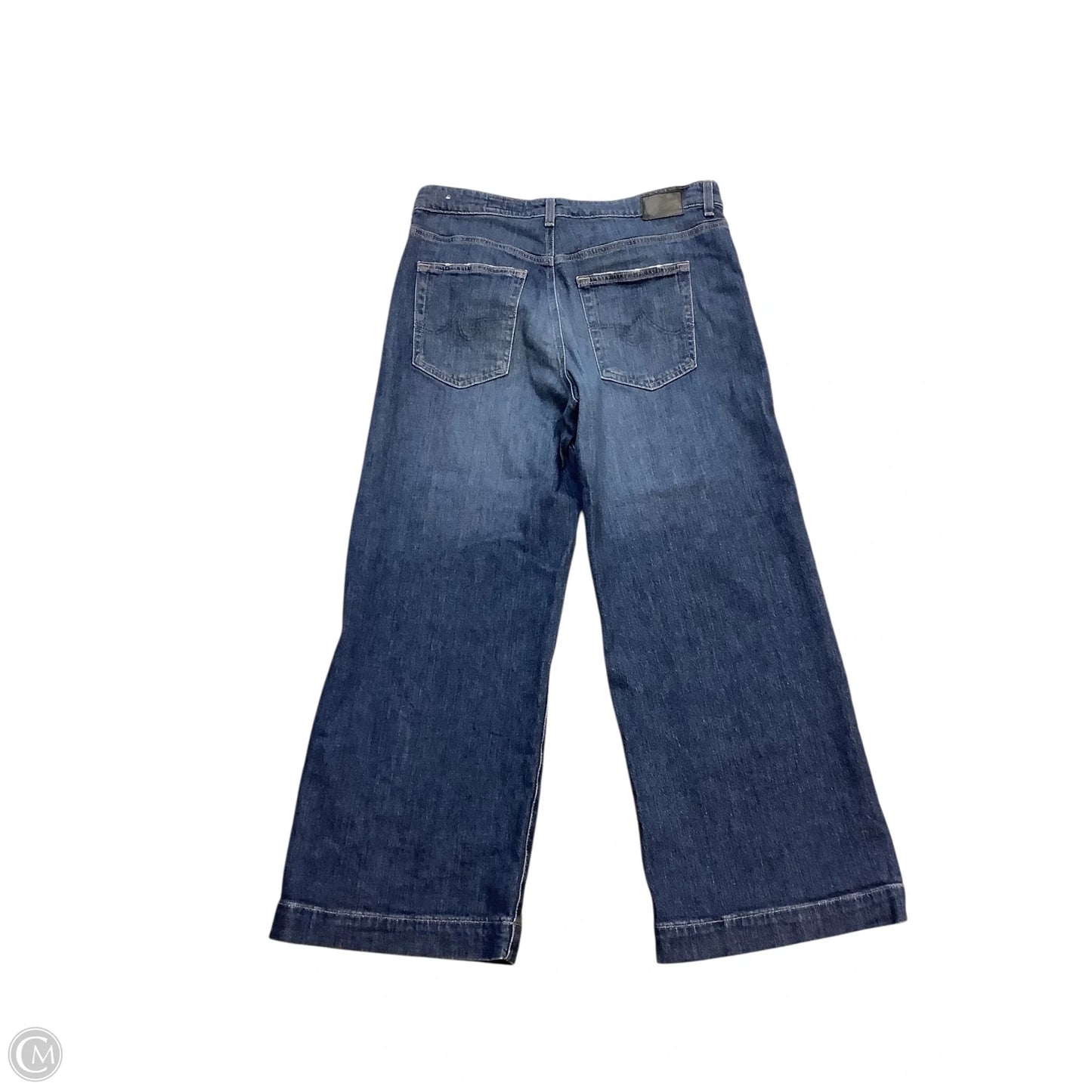 Jeans Wide Leg By Ag Jeans In Blue Denim, Size: 12