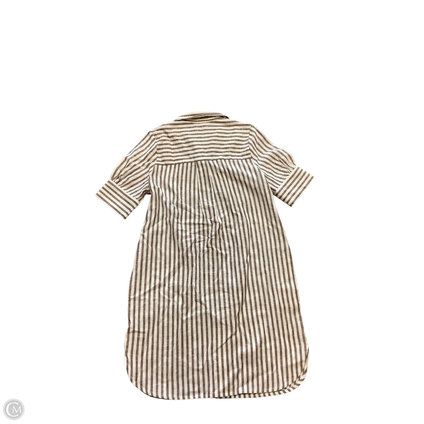 Dress Casual Midi By Old Navy In Brown & White, Size: Xs