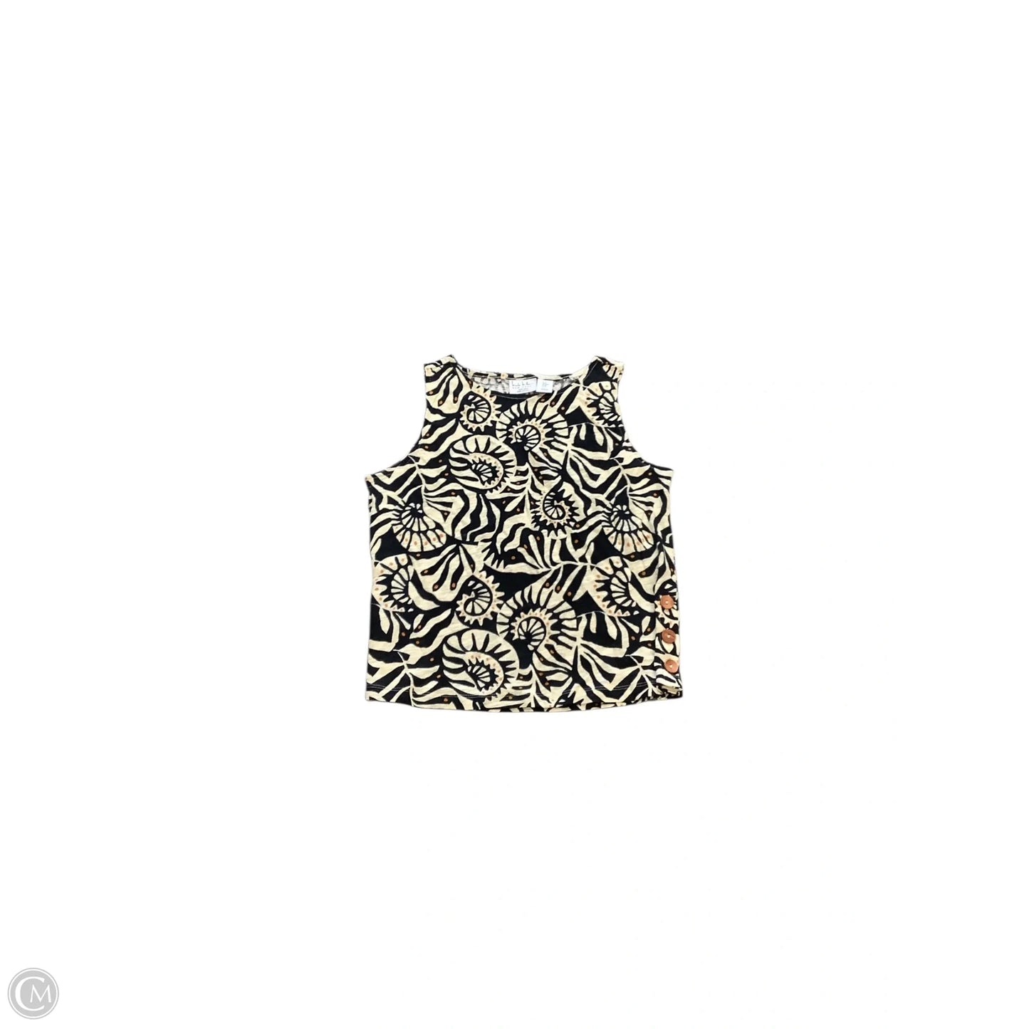 Pants Set 2pc By Nicole Miller In Black & Cream, Size: M