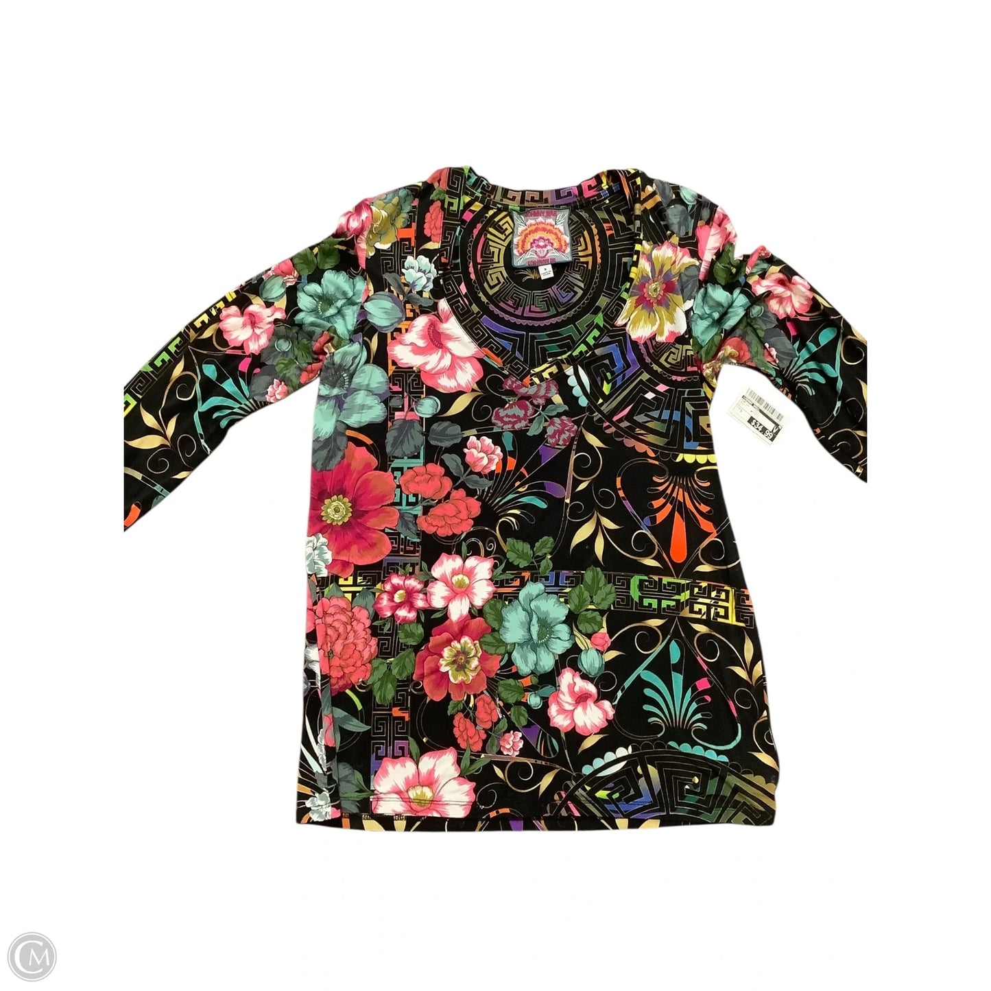 Top Long Sleeve By Johnny Was In Multi-colored, Size: S