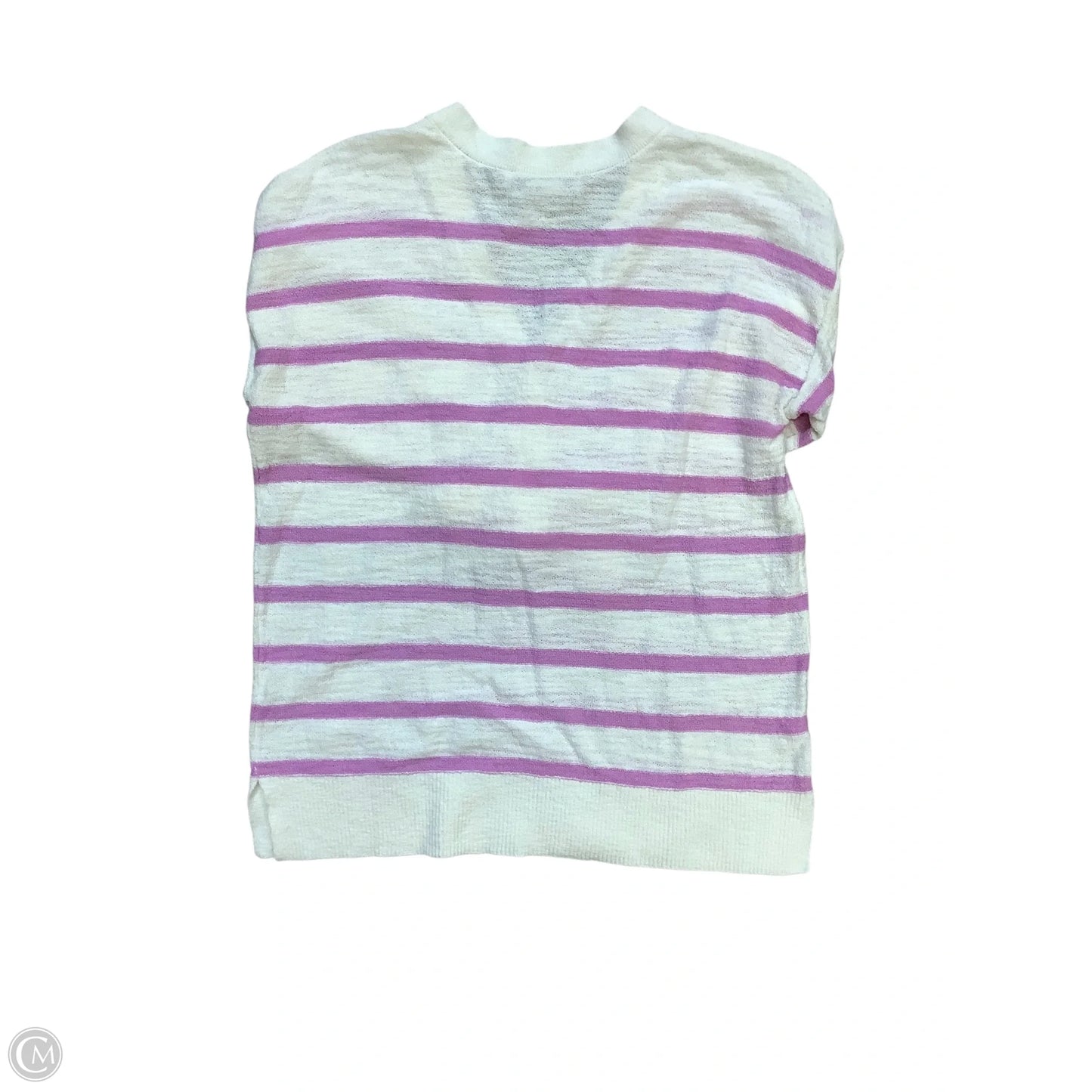 Sweater By Loft In Purple & White, Size: Xs