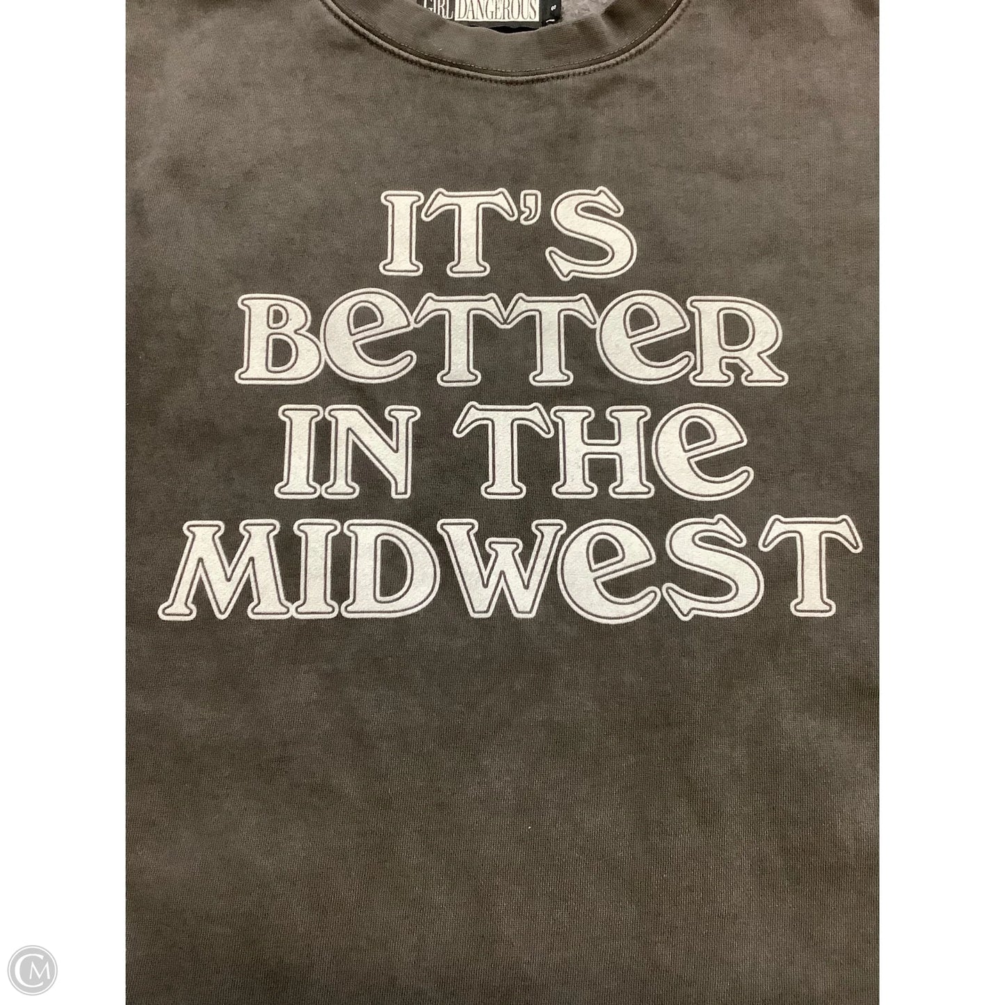 Sweatshirt Crewneck By Girl Dangerous In Grey, Size: S