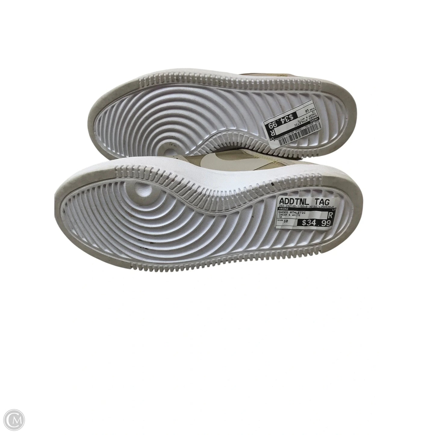 Shoes Athletic By Nike In Cream & White, Size: 10