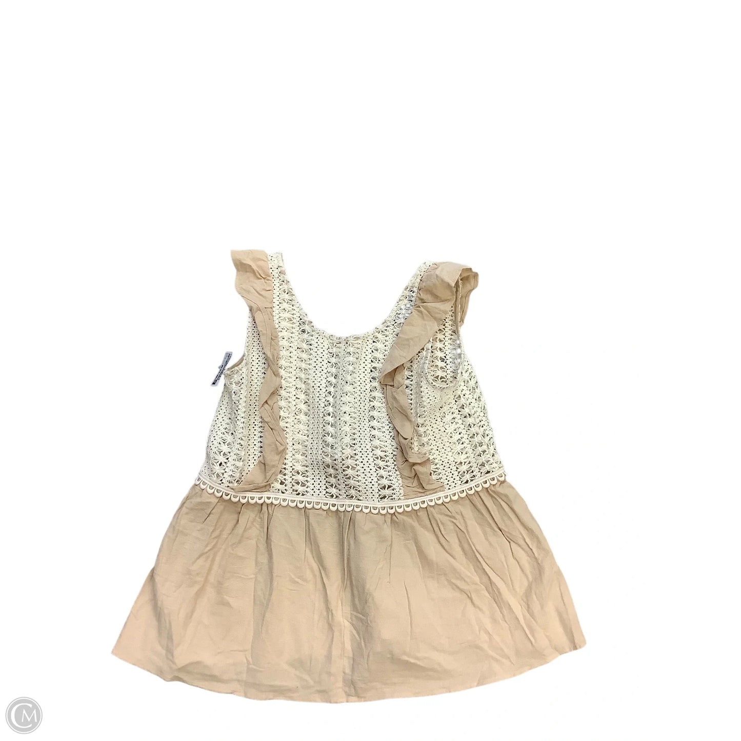Top Sleeveless By Cmc In Tan, Size: S