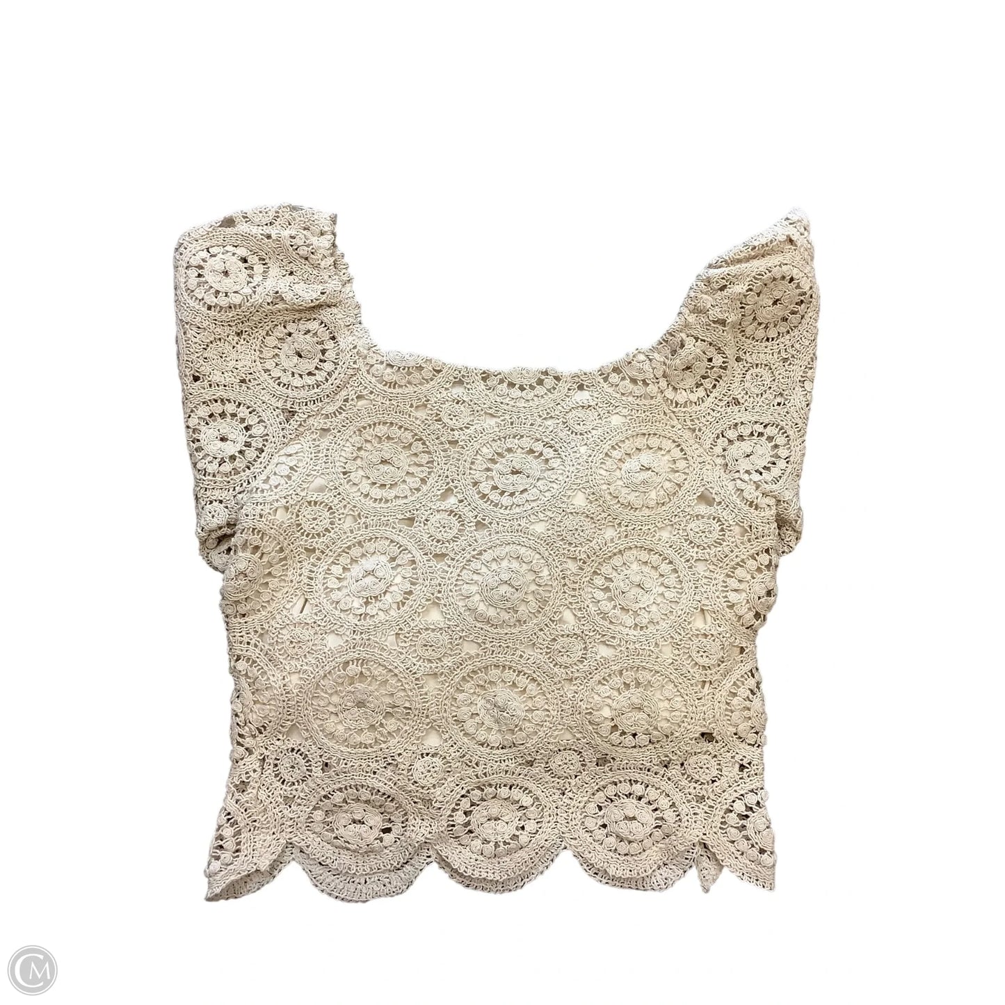 Top Long Sleeve By Flying Tomato In Cream, Size: L