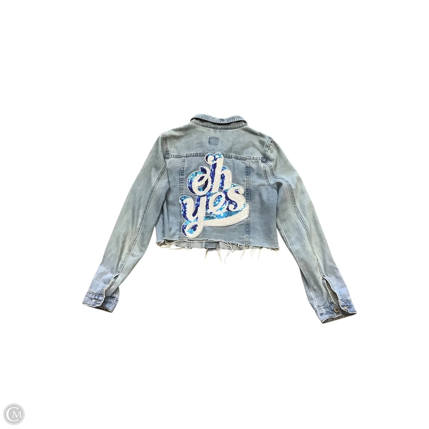Jacket Denim By Clothes Mentor In Blue Denim, Size: M