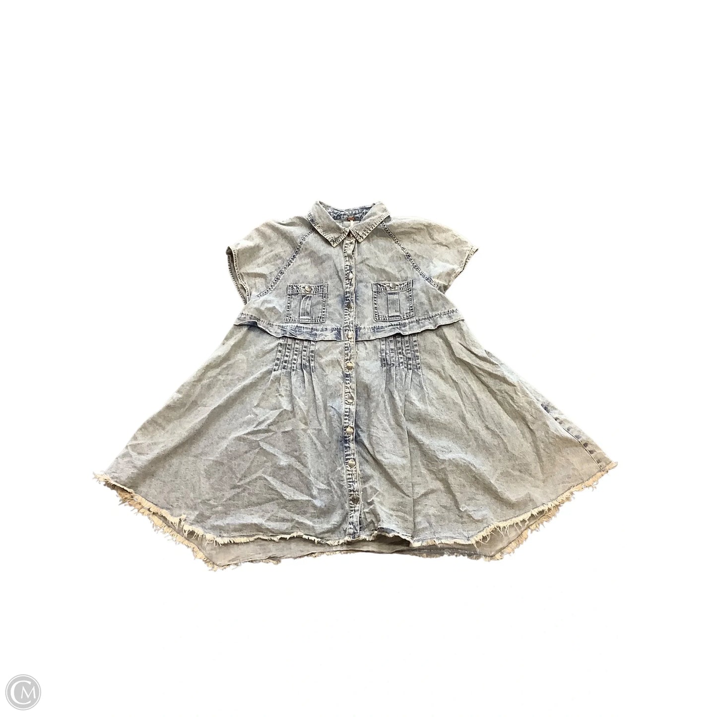 Dress Casual Short By Free People In Blue Denim, Size: S