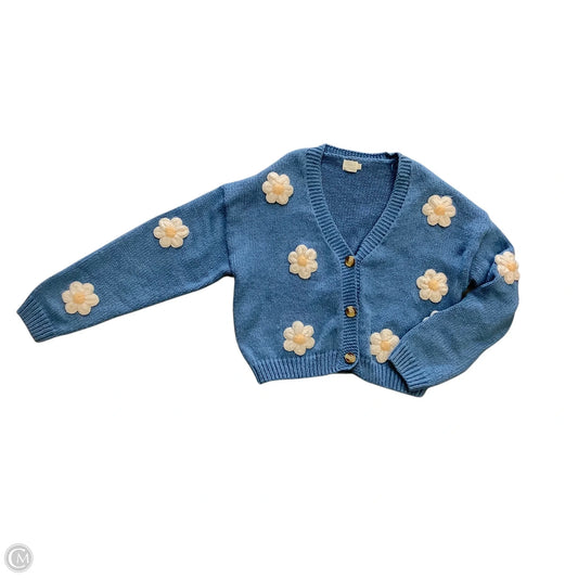 Sweater Cardigan By Dreamers In Blue, Size: L