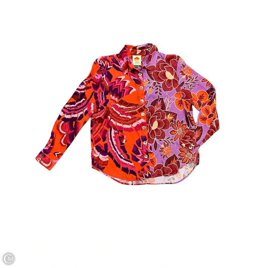 Blouse Long Sleeve By Farm Rio In Multi-colored, Size: M