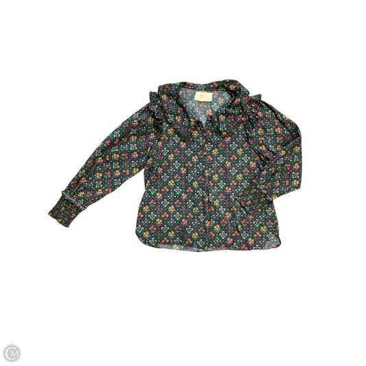 Blouse Long Sleeve By Printfresh In Floral Print, Size: M
