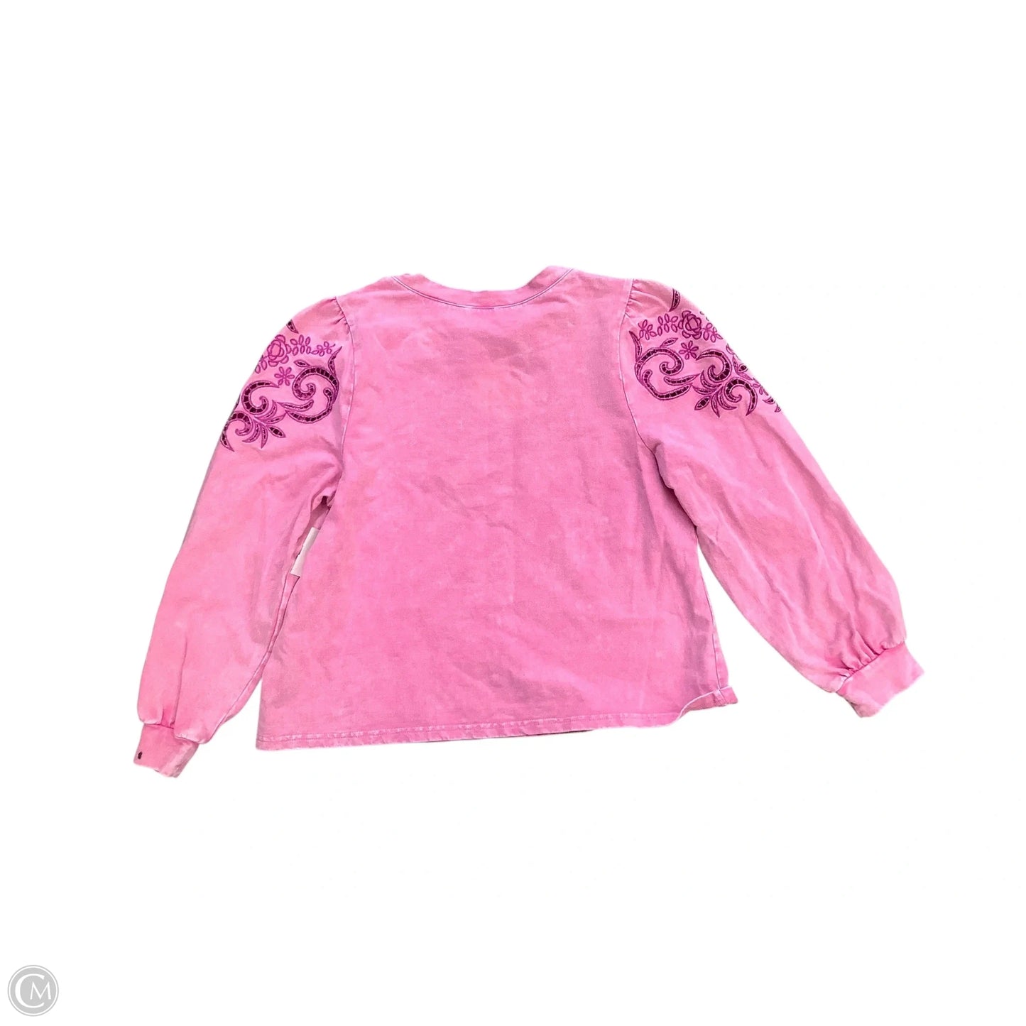 Top Long Sleeve By Fate In Pink, Size: S