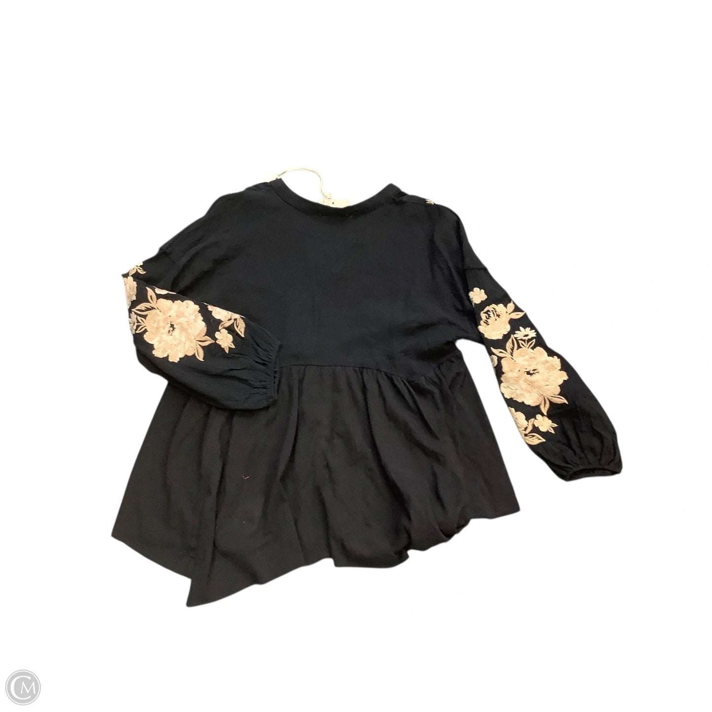 Top Long Sleeve By Savanna Jane In Black, Size: M