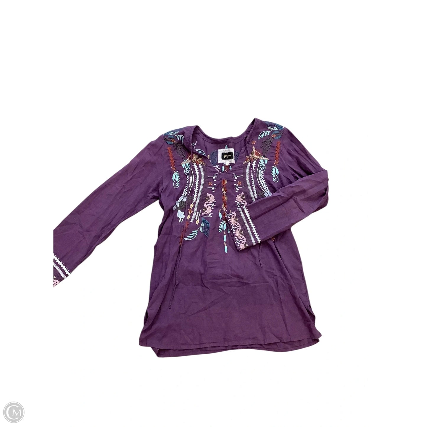 Tunic 3/4 Sleeve By Cma In Purple, Size: S