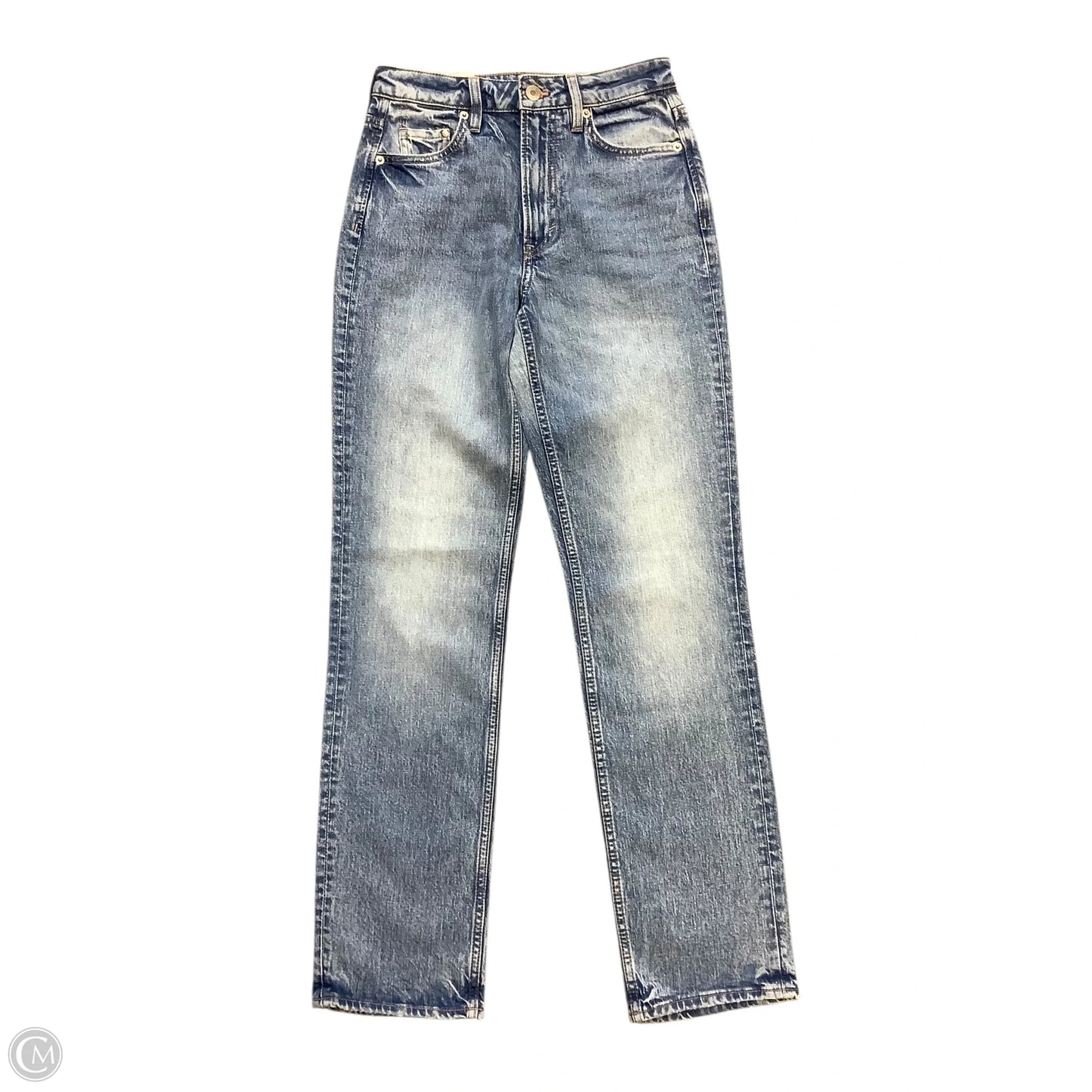 Jeans Straight By H&m In Blue Denim, Size: 2