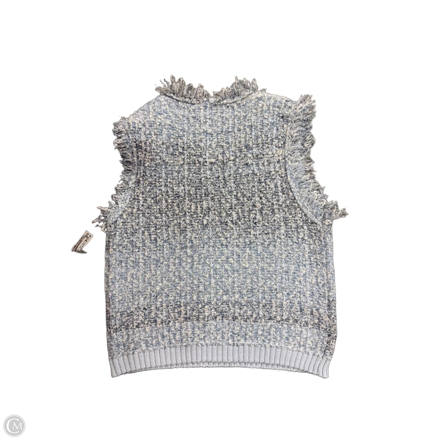 Vest Sweater By Dkny In Blue, Size: L