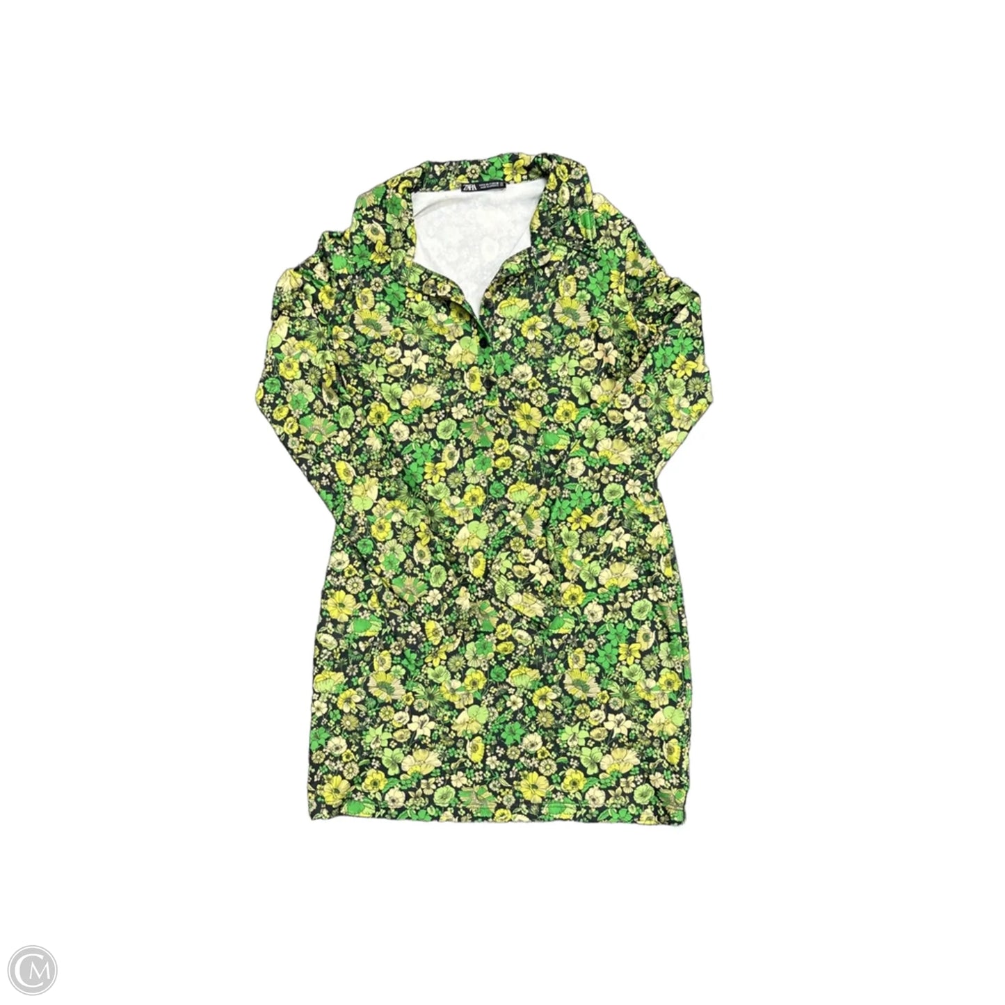 Dress Casual Short By Zara In Green, Size: S