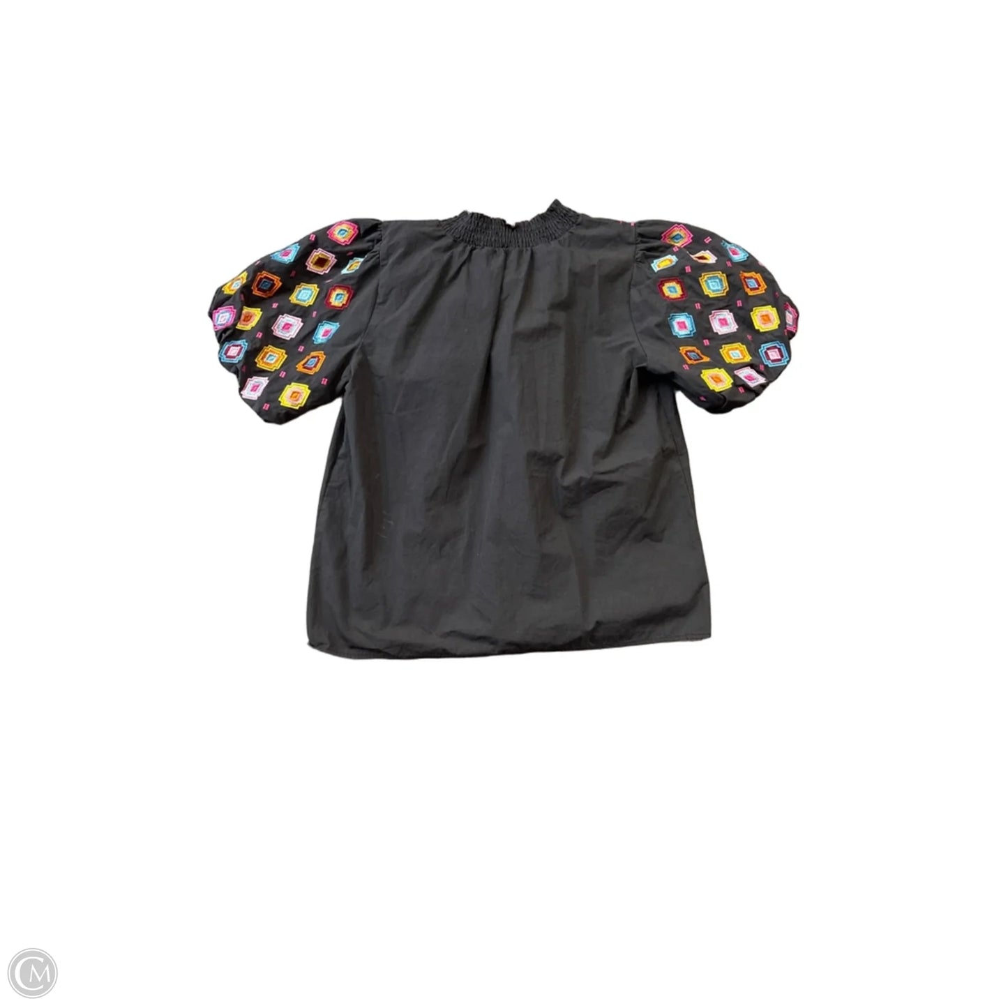Top Short Sleeve By Clothes Mentor In Black, Size: L