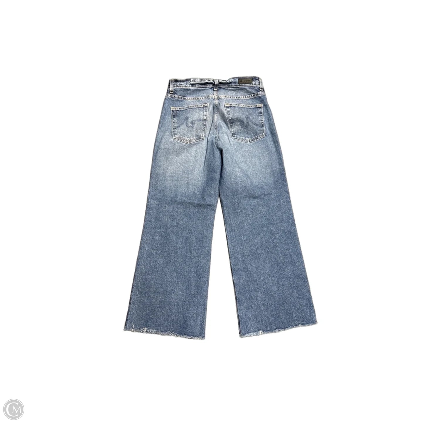 Jeans Wide Leg By Ag Jeans In Blue, Size: 28