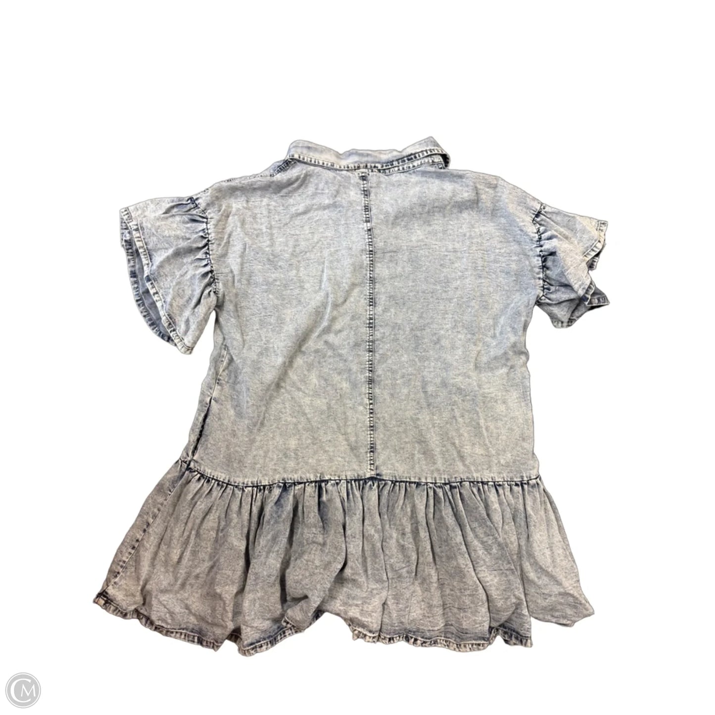 Tunic 3/4 Sleeve By Oli & Hali In Blue Denim, Size: S