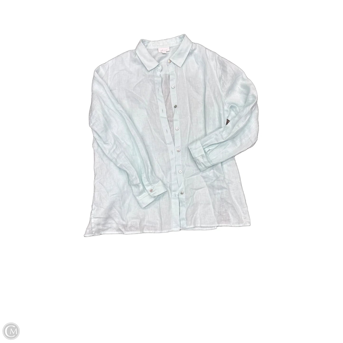 Top Long Sleeve By J. Jill In Aqua, Size: L