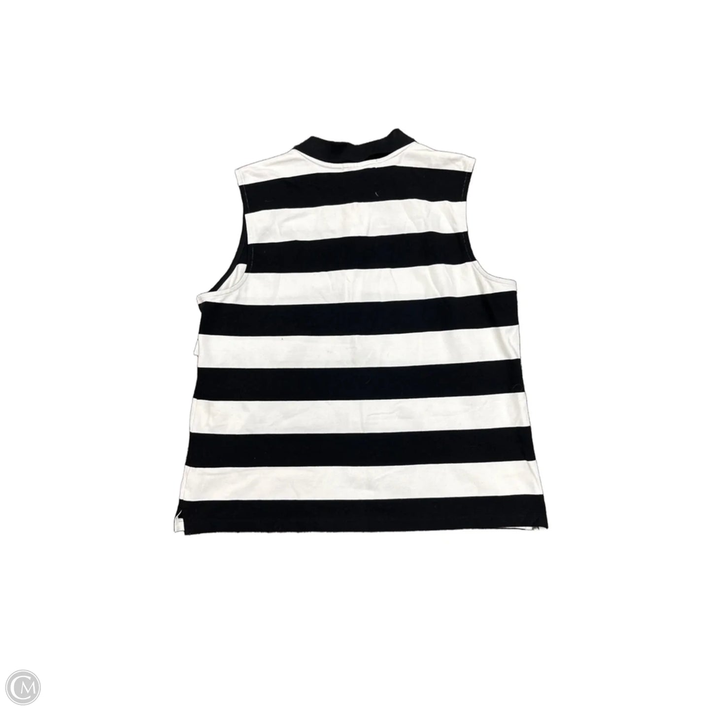 Top Sleeveless By Lauren By Ralph Lauren In Black & White, Size: Xl