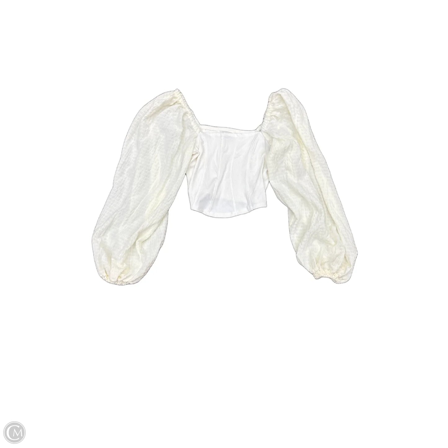 Top Long Sleeve By Urban Outfitters In Cream, Size: M