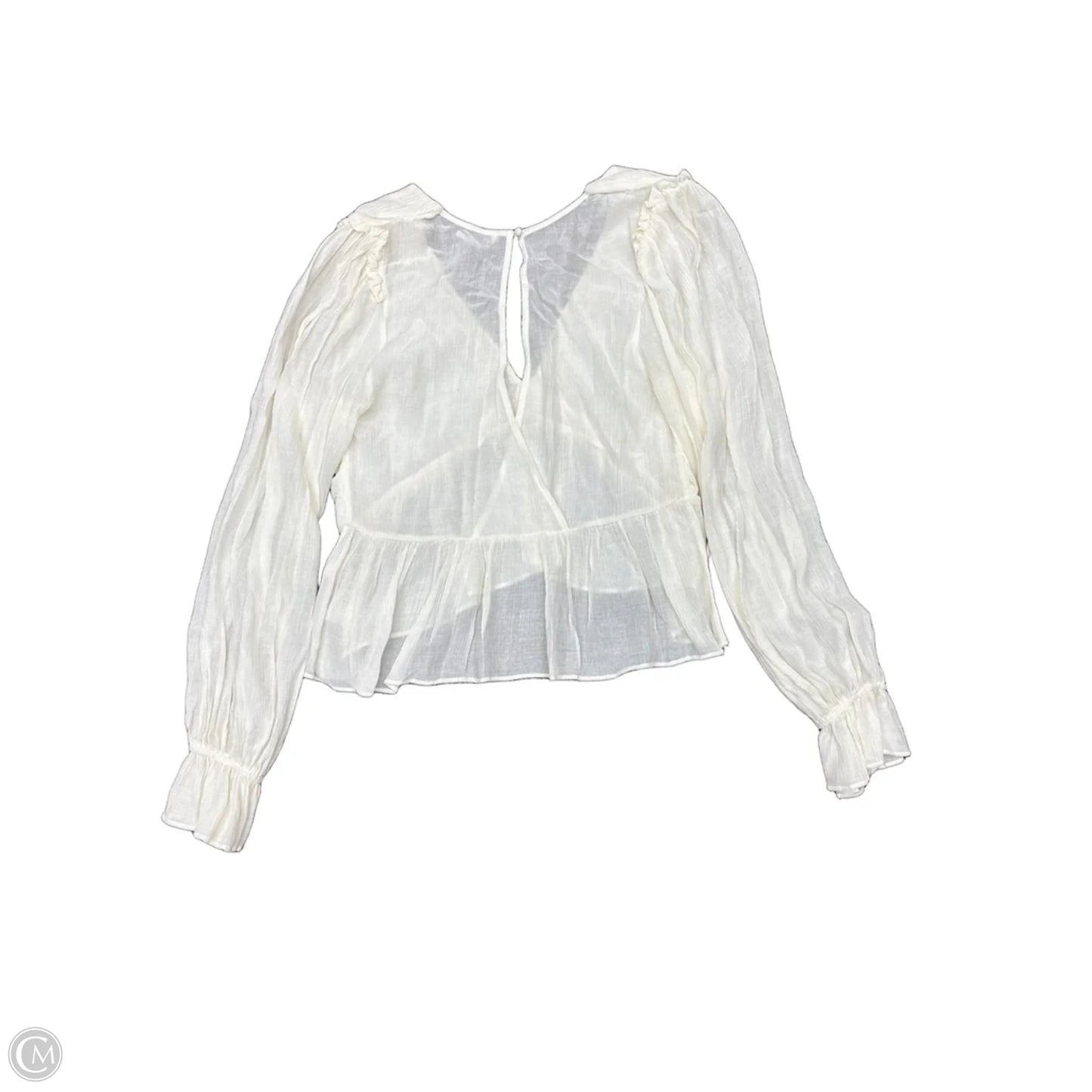 Top Long Sleeve By Free People In White, Size: S