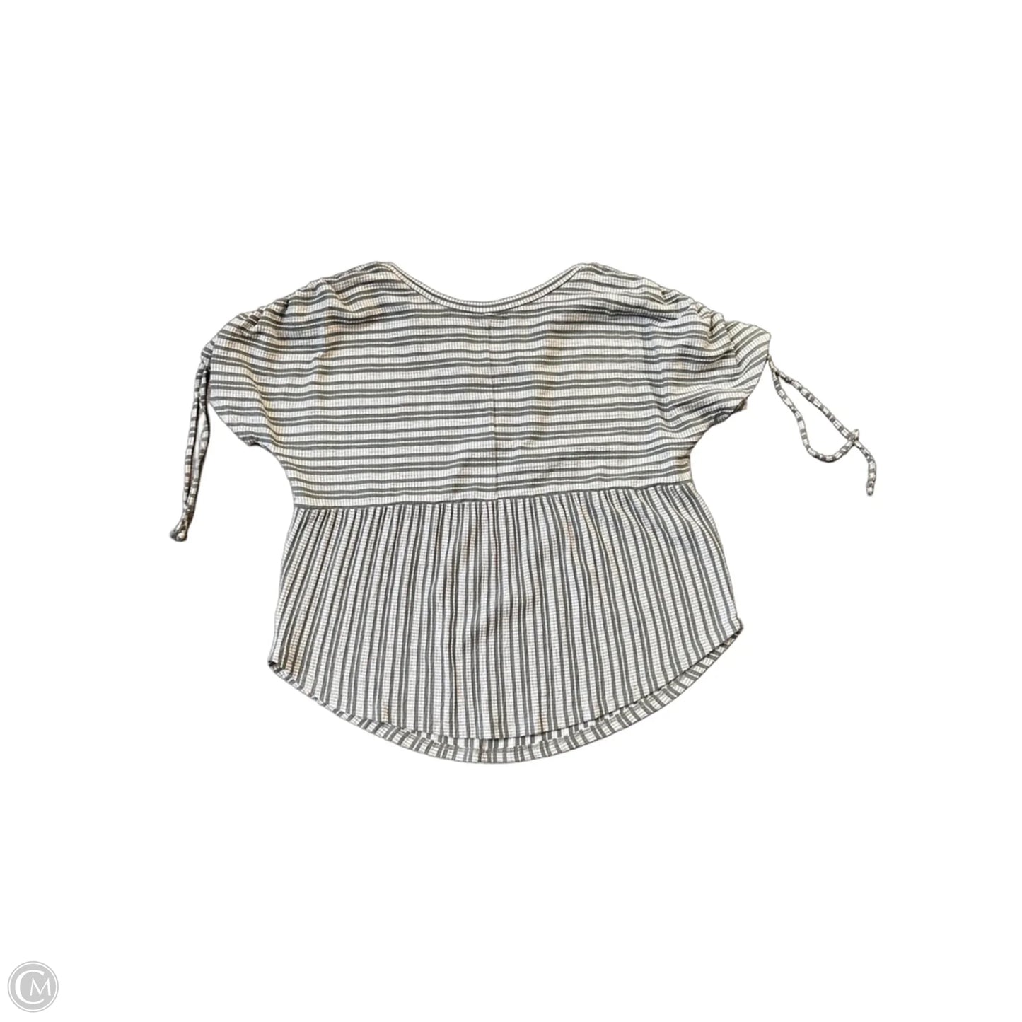 Top Short Sleeve By Daytrip In Green & White, Size: S