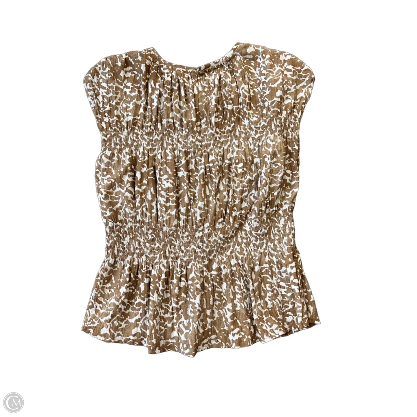 Top Sleeveless By Universal Thread In Tan & White, Size: S